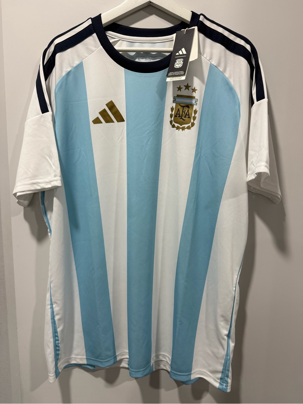 Adidas Argentina 26 Home Fan Jersey Men’s Sz. XL  Slim Fit New with Tags